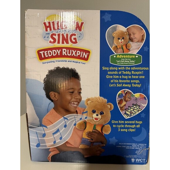 2018 Teddy Ruxpin Adventure Hug'N Sing Plush Toy Bear Sings Lets Sail Away Today - Picture 4 of 9
